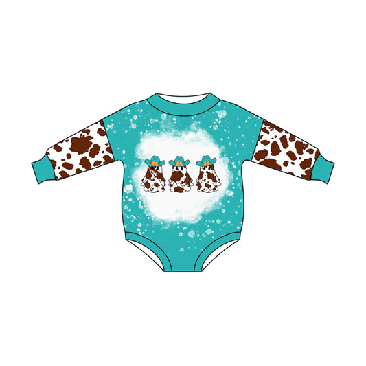 LR2191  halloween BOO cow girl romper 202505 preorder