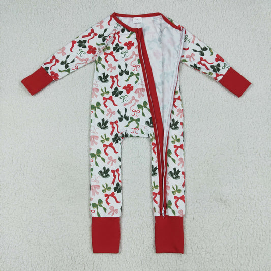LR2203 Christmas bow girl summer romper 202506 preorder