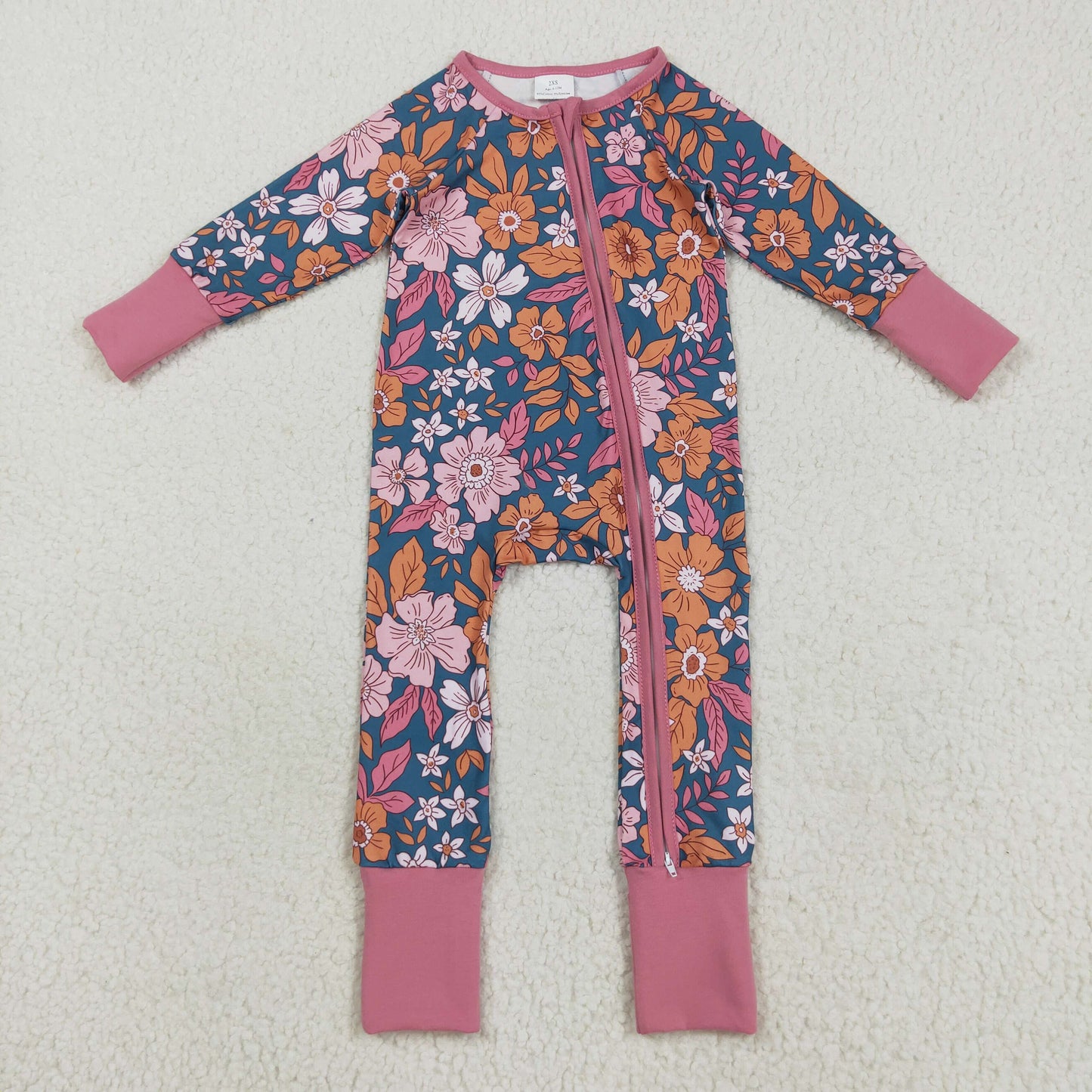 LR2244 flowers girl summer romper 202508 RTS