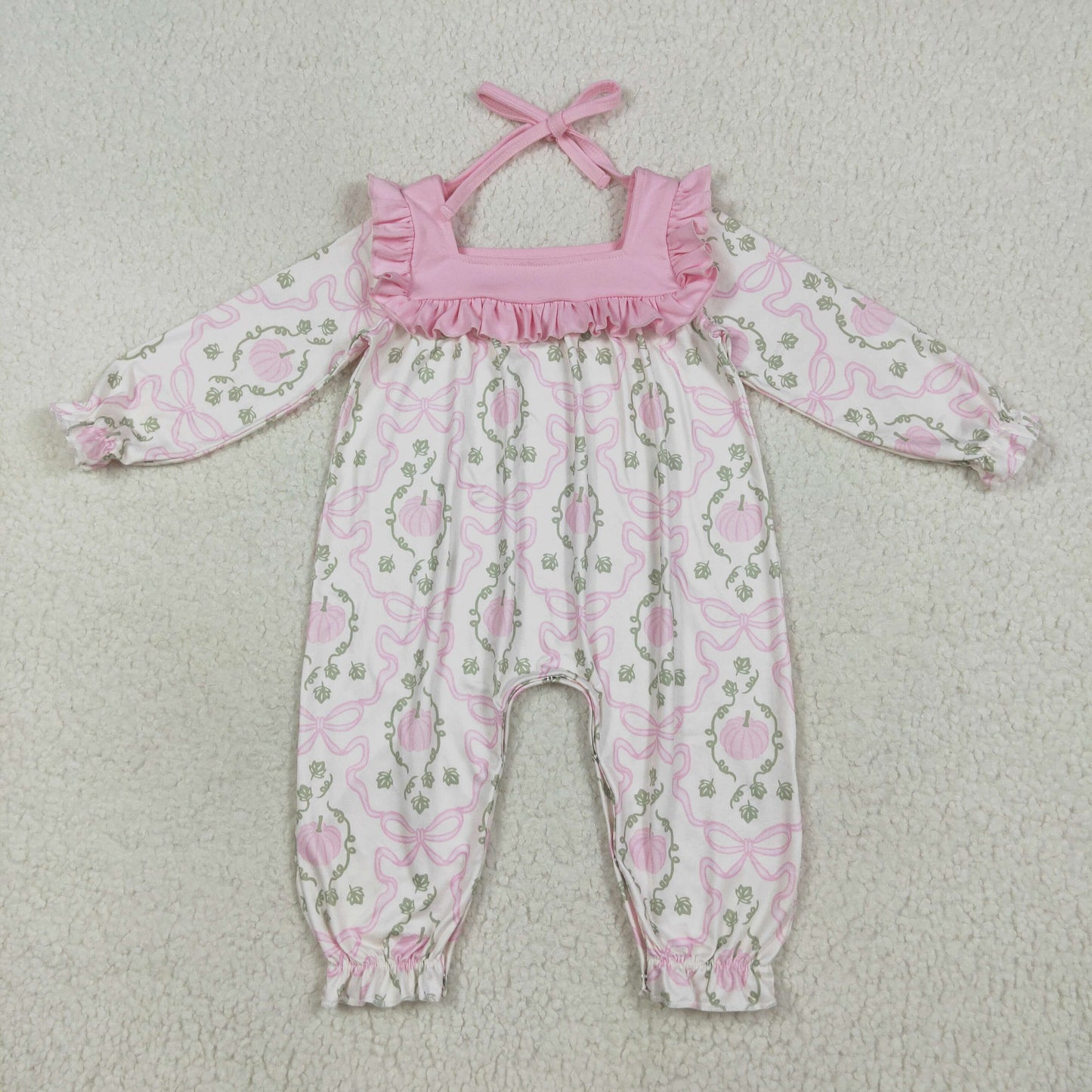 LR2255 pumpkin Halloween girl summer romper 202507 RTS