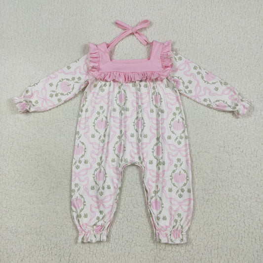 LR2255 pumpkin Halloween girl summer romper 202507 RTS