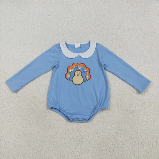 LR2261 embroidery  Thankful boy summer romper 202507 RTS