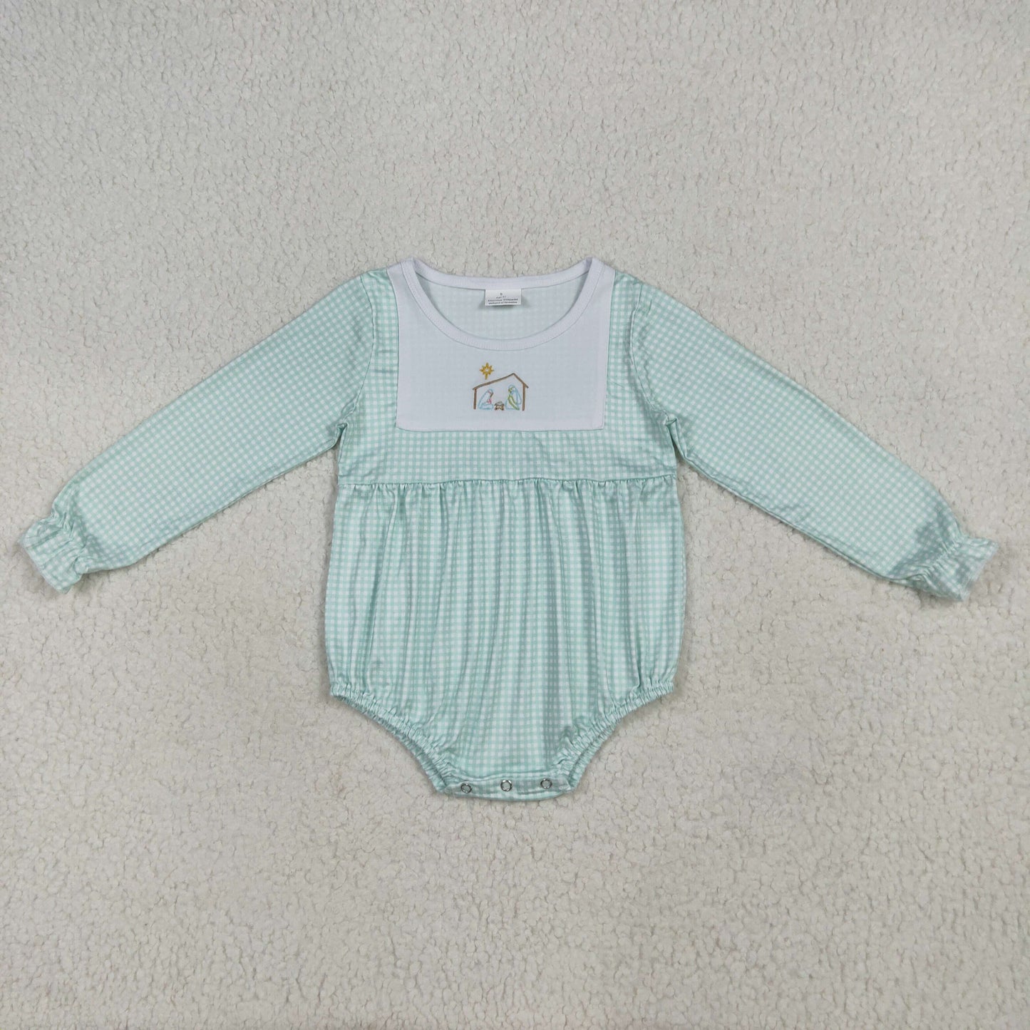 LR2265 embroidery thankful  girl summer romper 202507 RTS