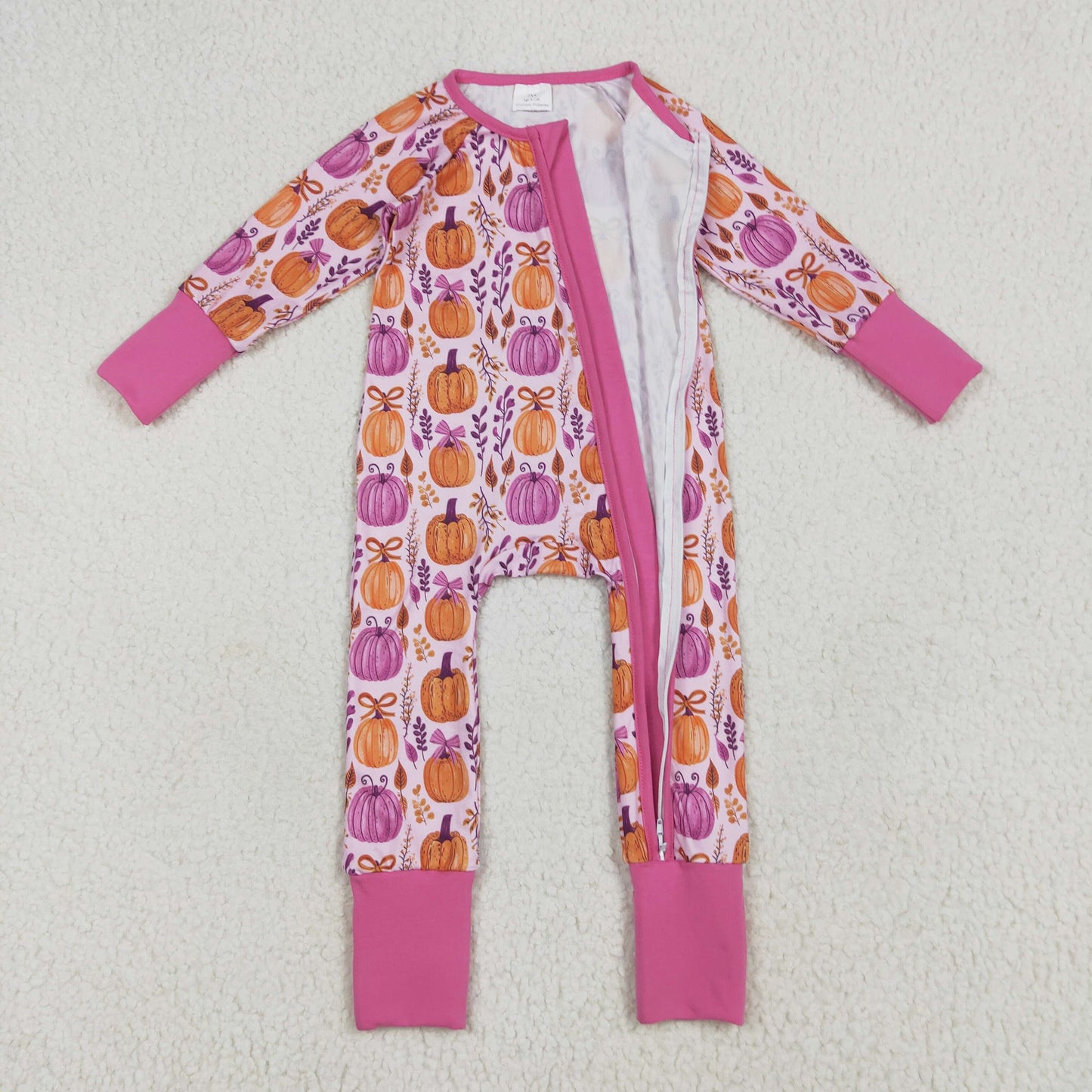 LR2270 pumpkin Halloween girl summer romper 202506  RTS