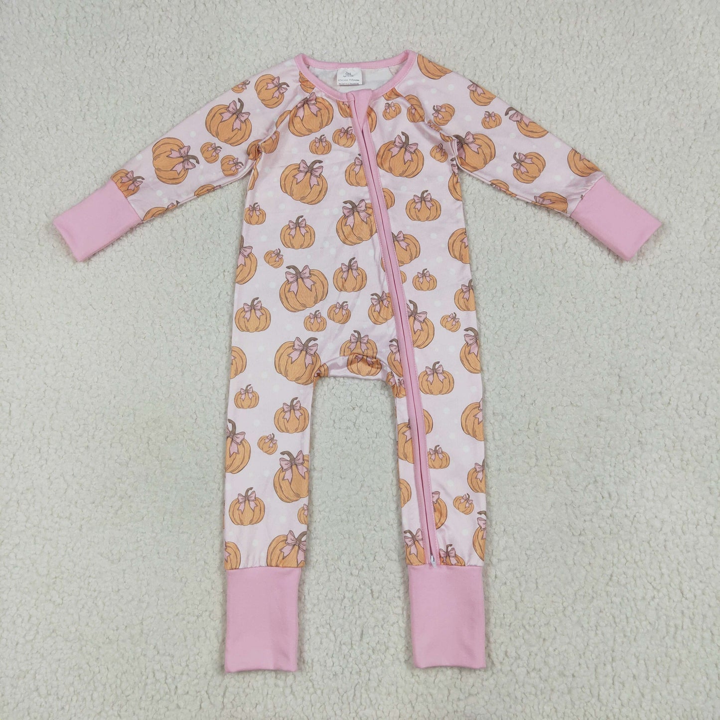 LR2271  pumpkin girl boy summer romper 202507 RTS