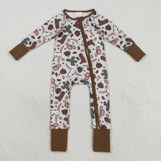 LR2334 COW PUMPKIN girl summer romper 202508 RTS