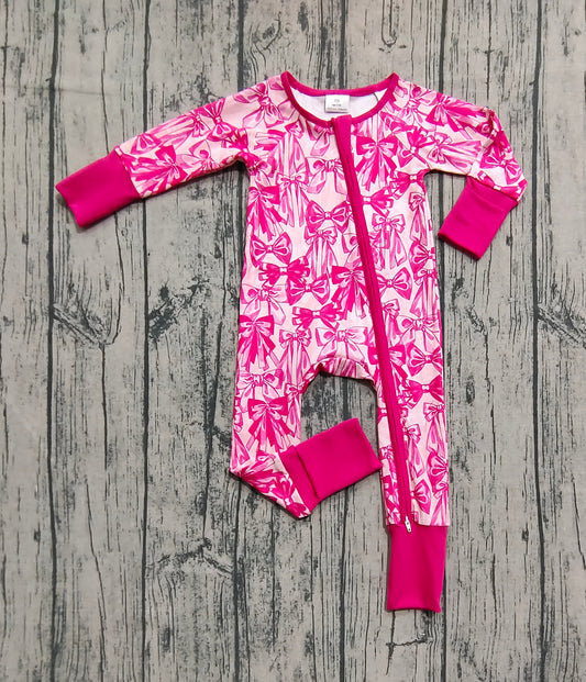 LR2365 bow girl kids summer romper 202507 preorder