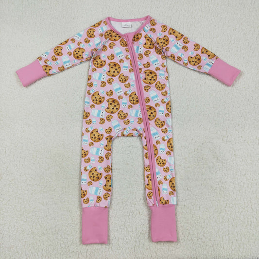 LR2398  Cristmas gingerbread girl summer romper 202507 RTS