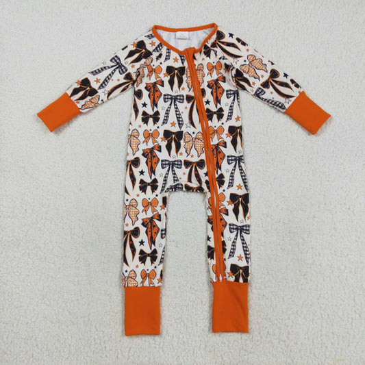 LR2409 pumpkin Halloween girl summer romper 202508  RTS