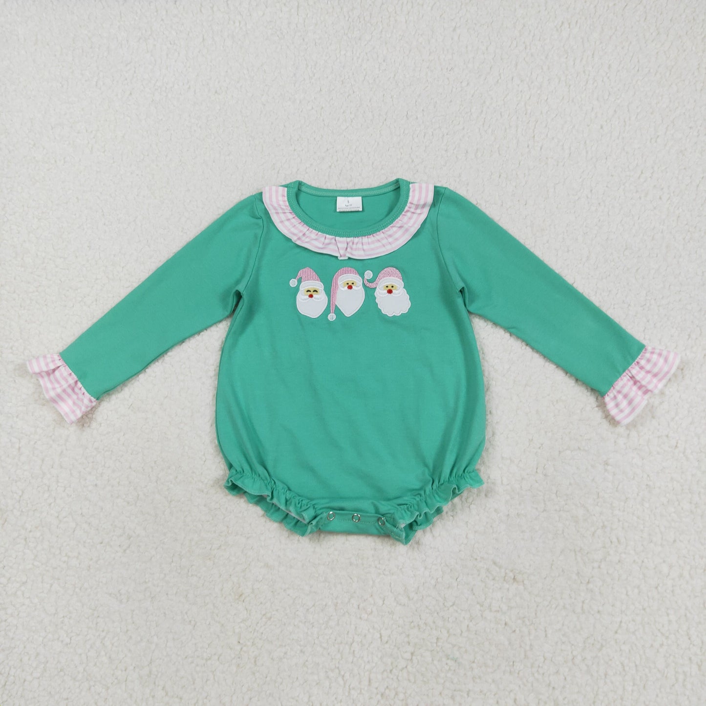 LR2411 embroidery Christmas girl summer romper 202508 RTS