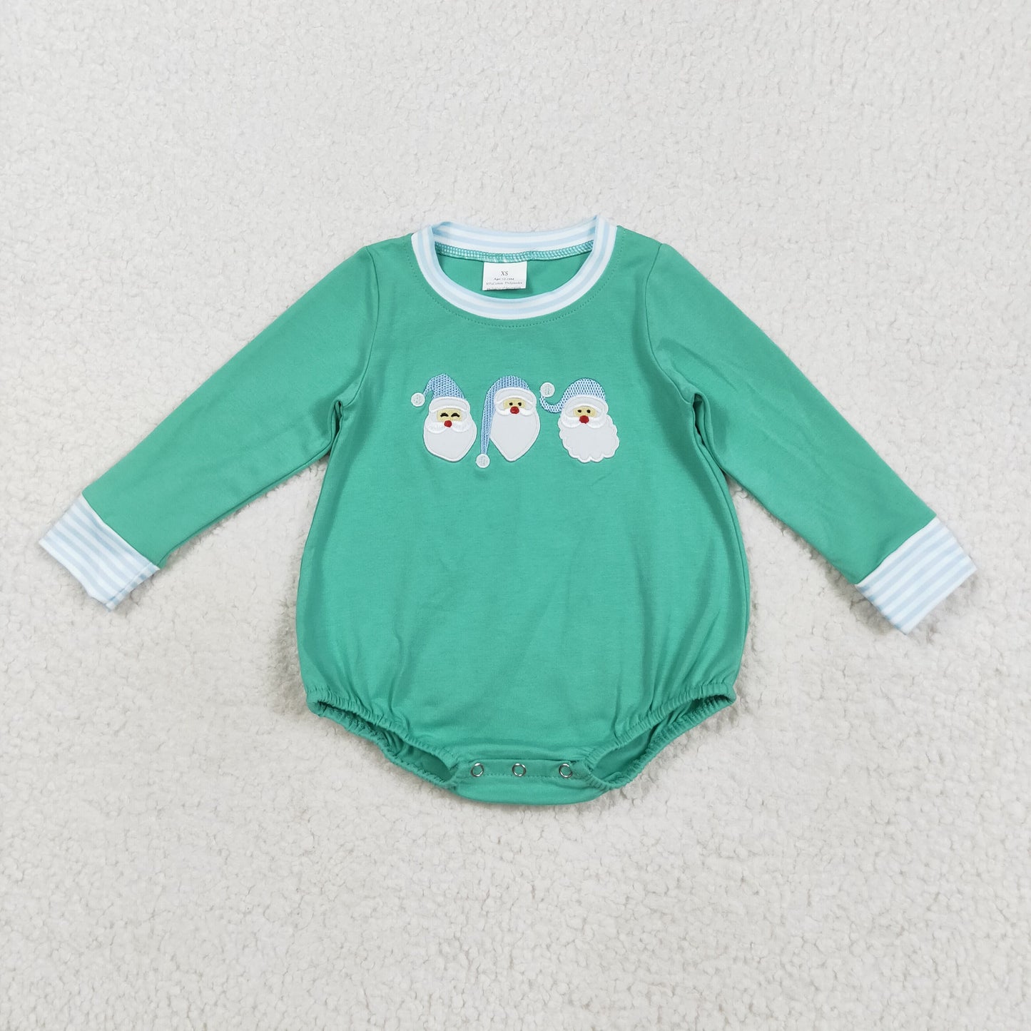 LR2412 embroidery Christmas boysummer romper 202508 RTS