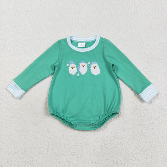 LR2412 embroidery Christmas boysummer romper 202508 RTS