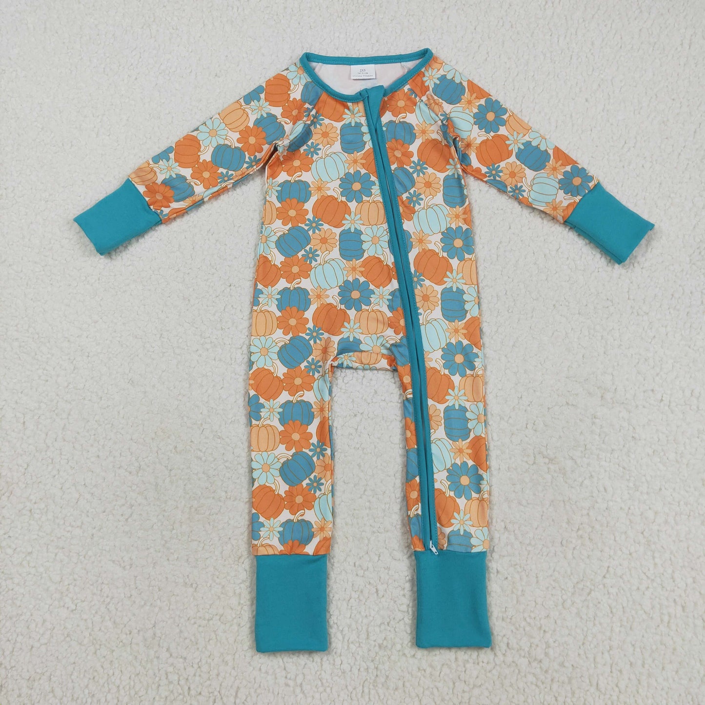 LR2461 pumpkin Halloween girl summer romper 202508 RTS