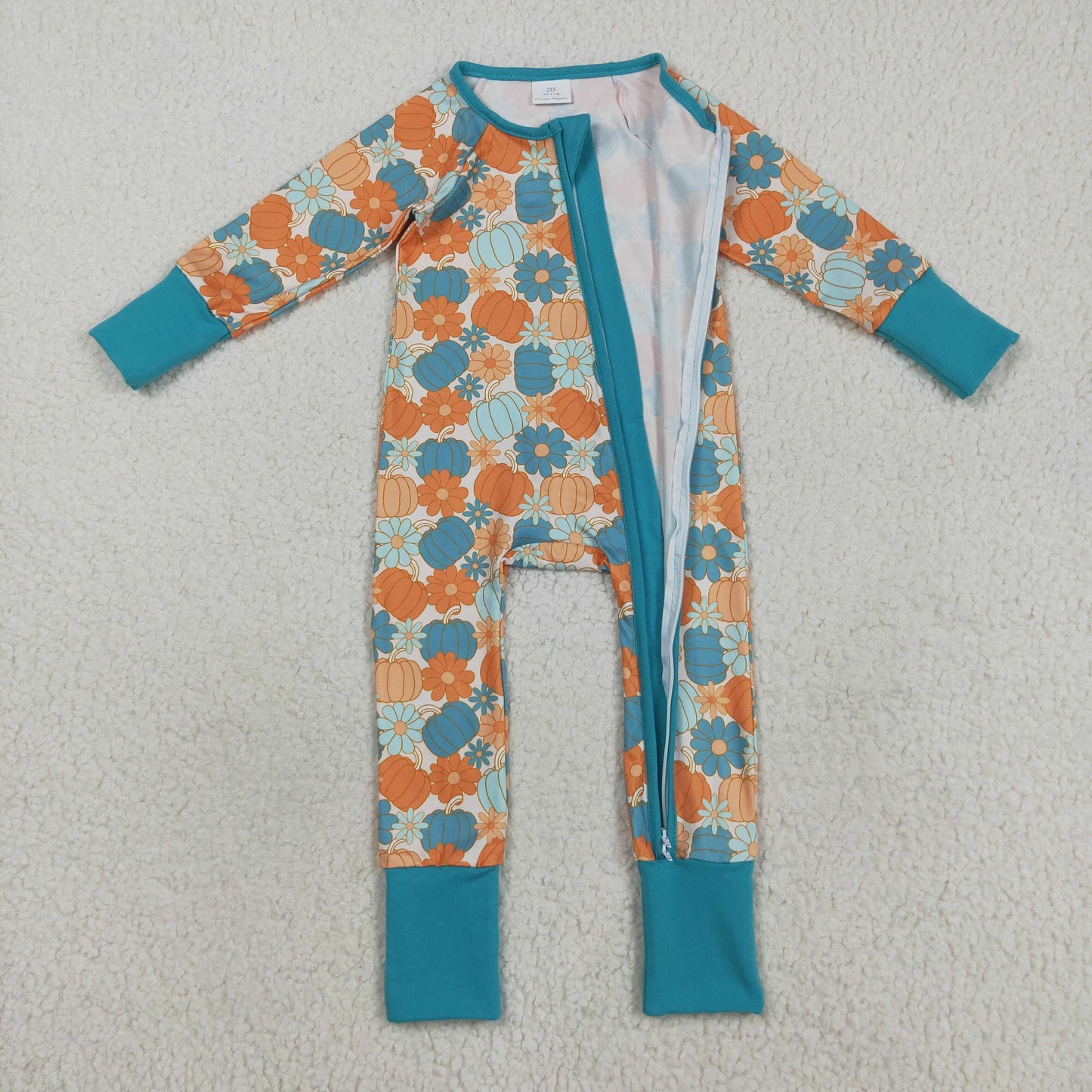 LR2461 pumpkin Halloween girl summer romper 202508 RTS