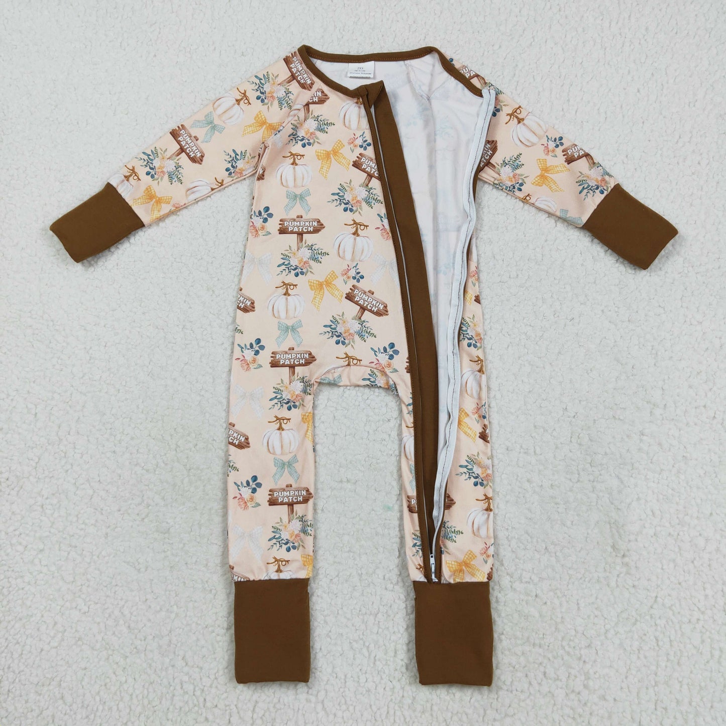 LR2462 pumpkin Halloween girl summer romper 202508 RTS