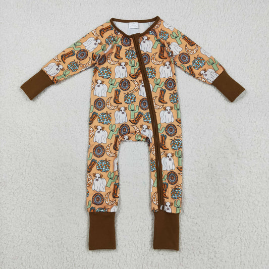 LR2463 boots cow Halloween  boy summer romper 202508 RTS
