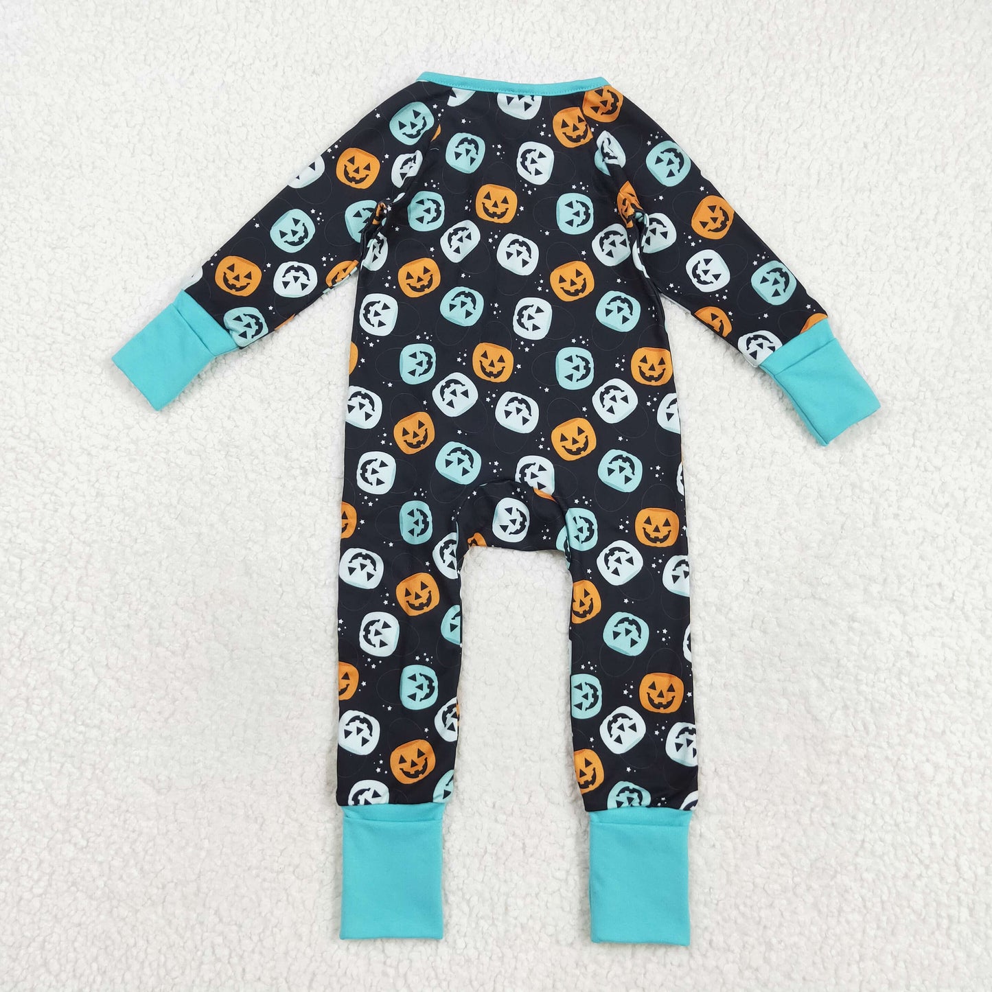 LR2465 pumpkin Halloween girl summer romper 202508 RTS