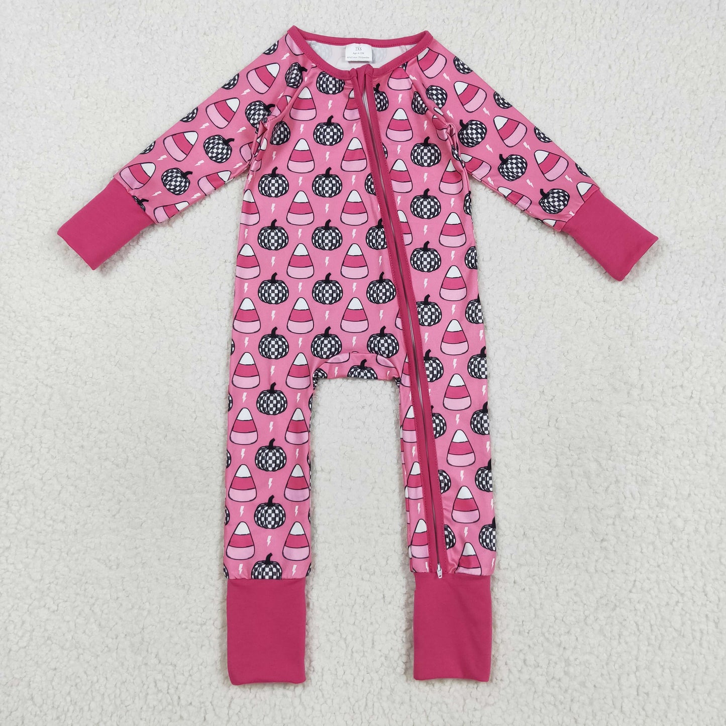 LR2467 pumpkin candy Halloween  boy summer romper 202508 RTS