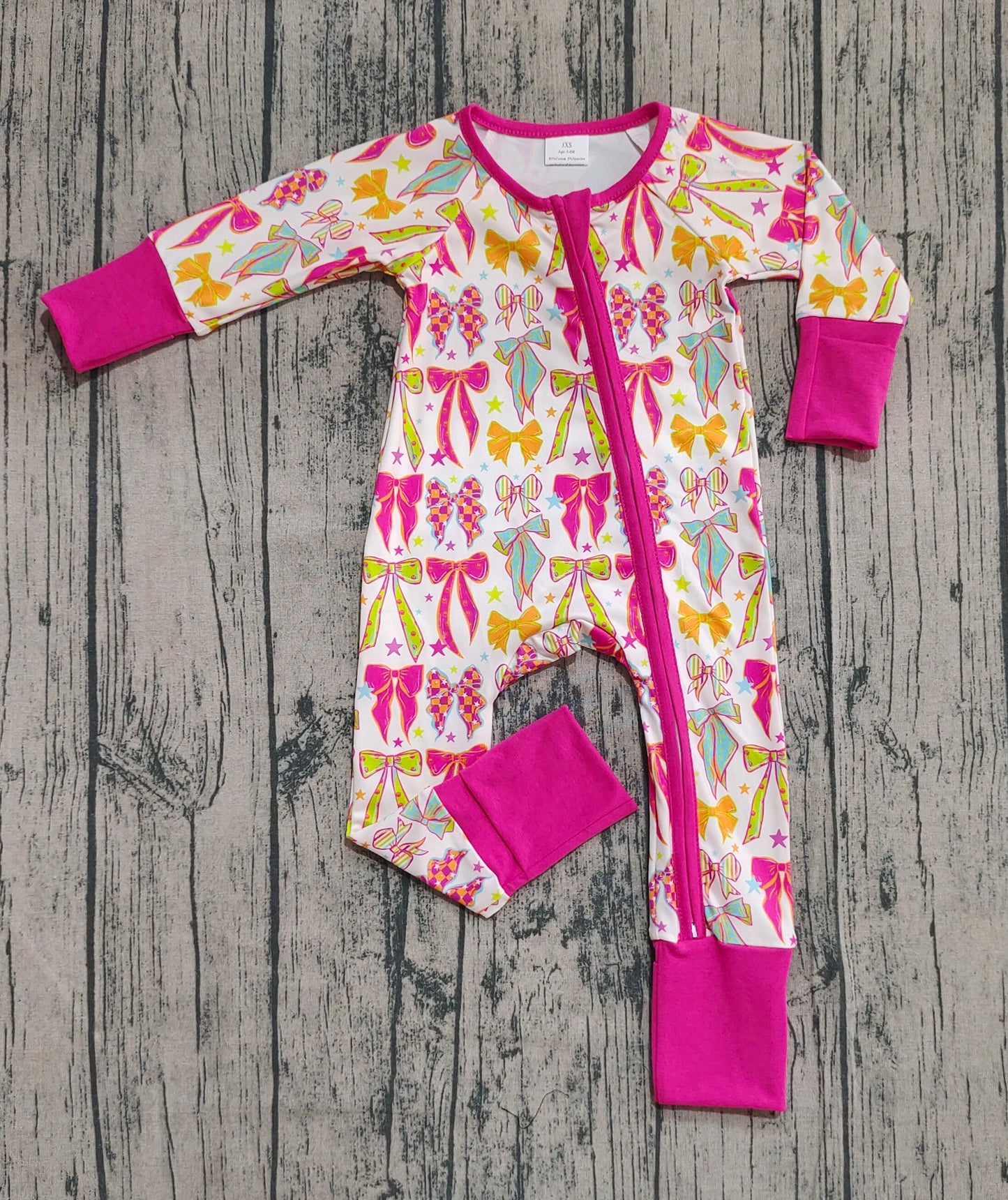 LR2468 bow Christmas summer girl romper 202508 preorder