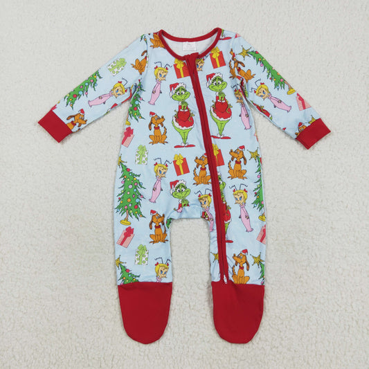 LR2478 Christmas grinch summer girl romper 202508  RTS