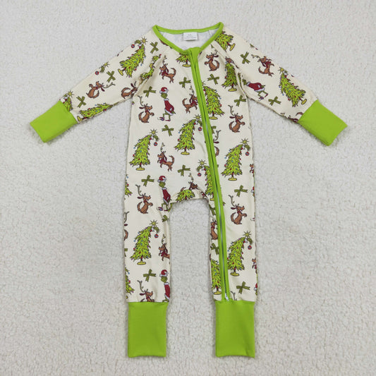 LR2481  Christmas grinch summer girl romper 202508  RTS