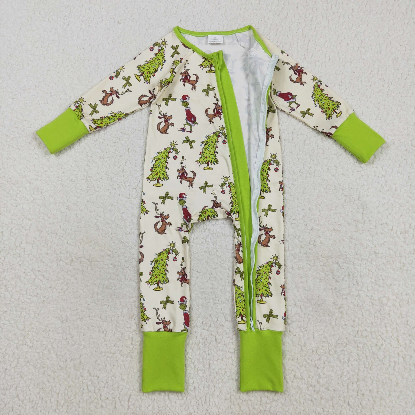 LR2481  Christmas grinch summer girl romper 202508  RTS