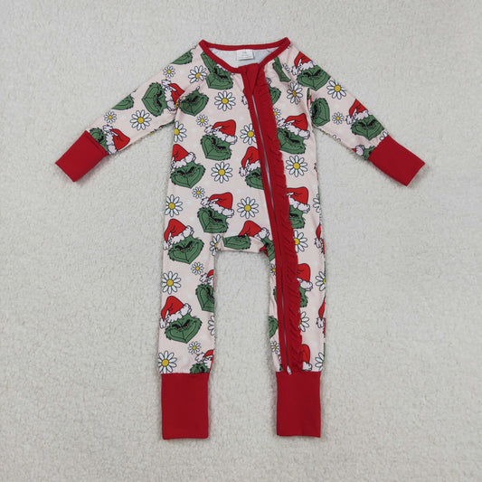 LR2489 Christmas grinch summer girl romper 202508 RTS