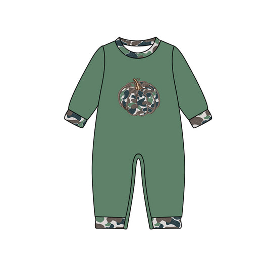 LR2490  camo pumpkin Halloween girl summer romper 202507 preorder