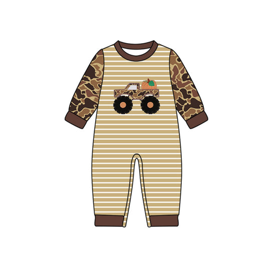 LR2491  camo pumpkin Halloween girl summer romper 202507 preorder