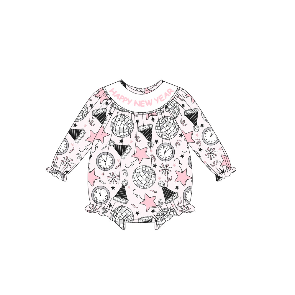 LR2493 Happy new year girl summer romper 202509 preorder