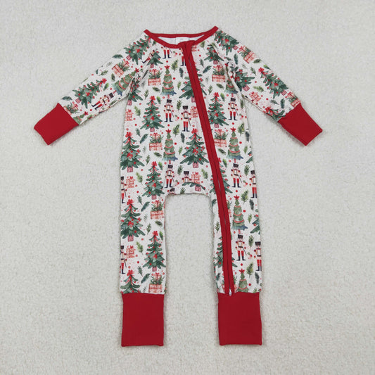 LR2507  Christmas tree Santa girl boy summer romper 202509 RTS