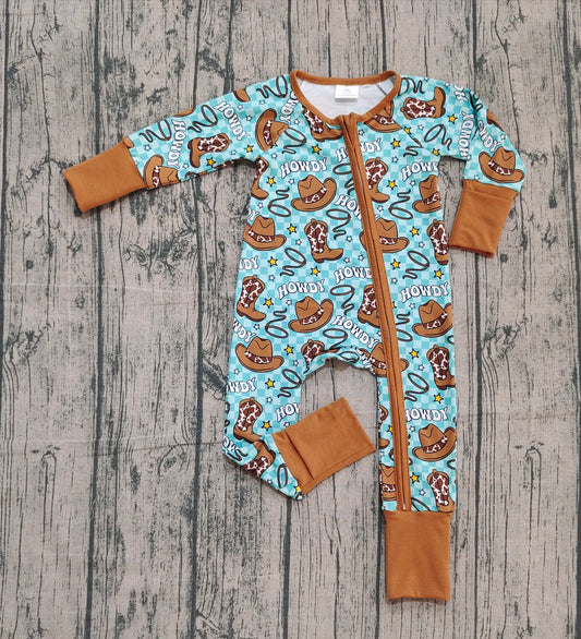 LR2517 howdy boy  summer romper 202509 RTS