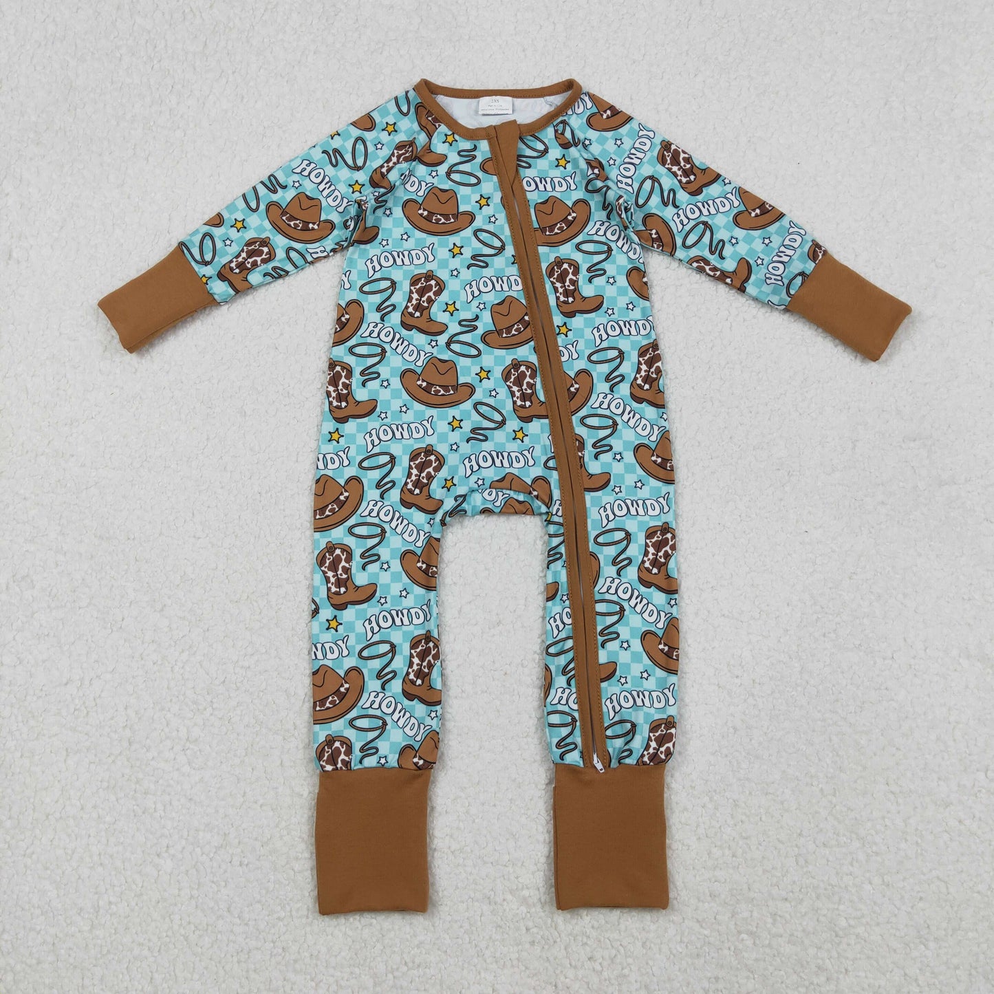 LR2517 howdy boy  summer romper 202509 RTS