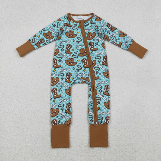 LR2517 howdy boy  summer romper 202509 RTS