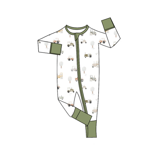 LR2532 tractor boy summer romper 202508 preorder