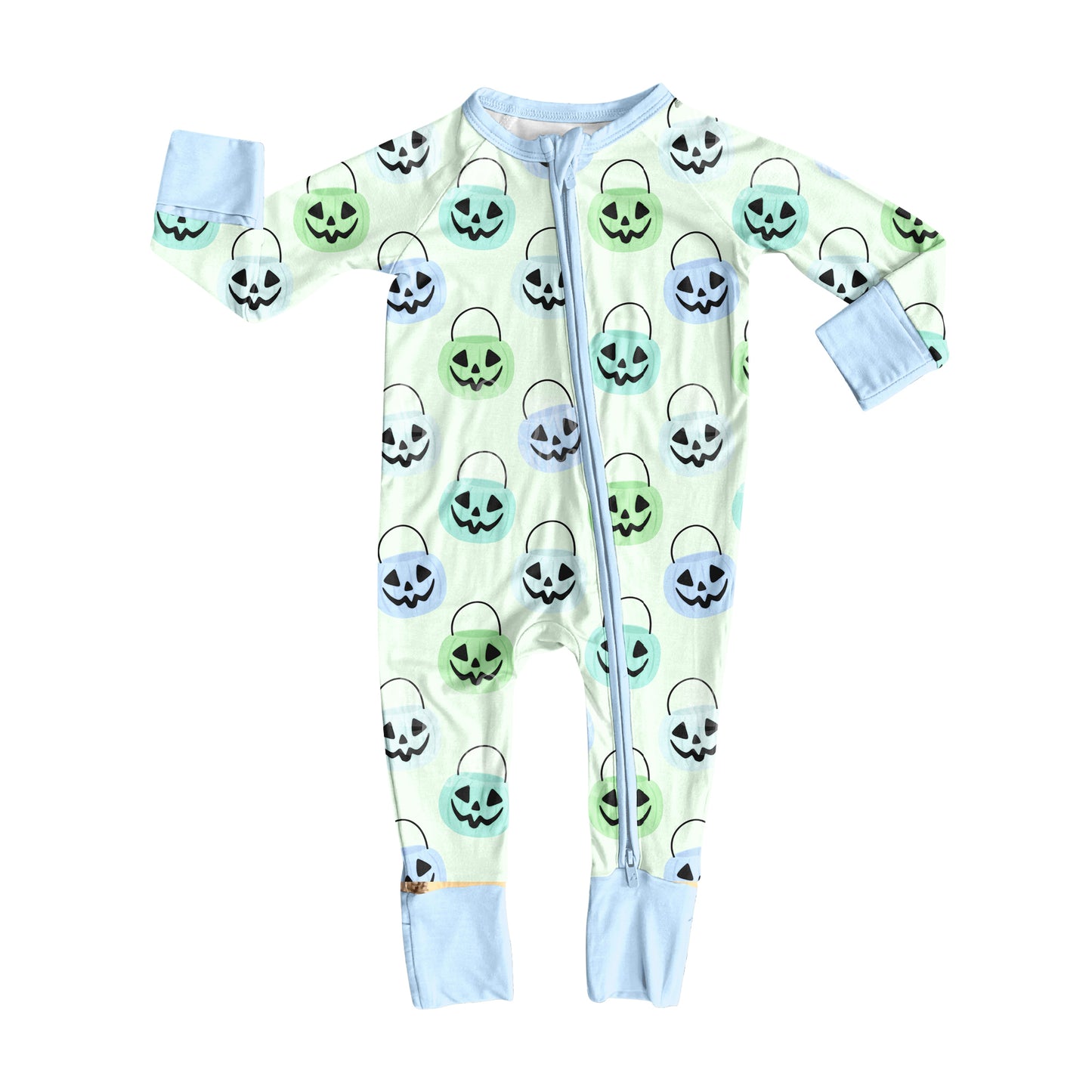 LR2534 Halloween pumpkin boy summer romper 202508 preorder