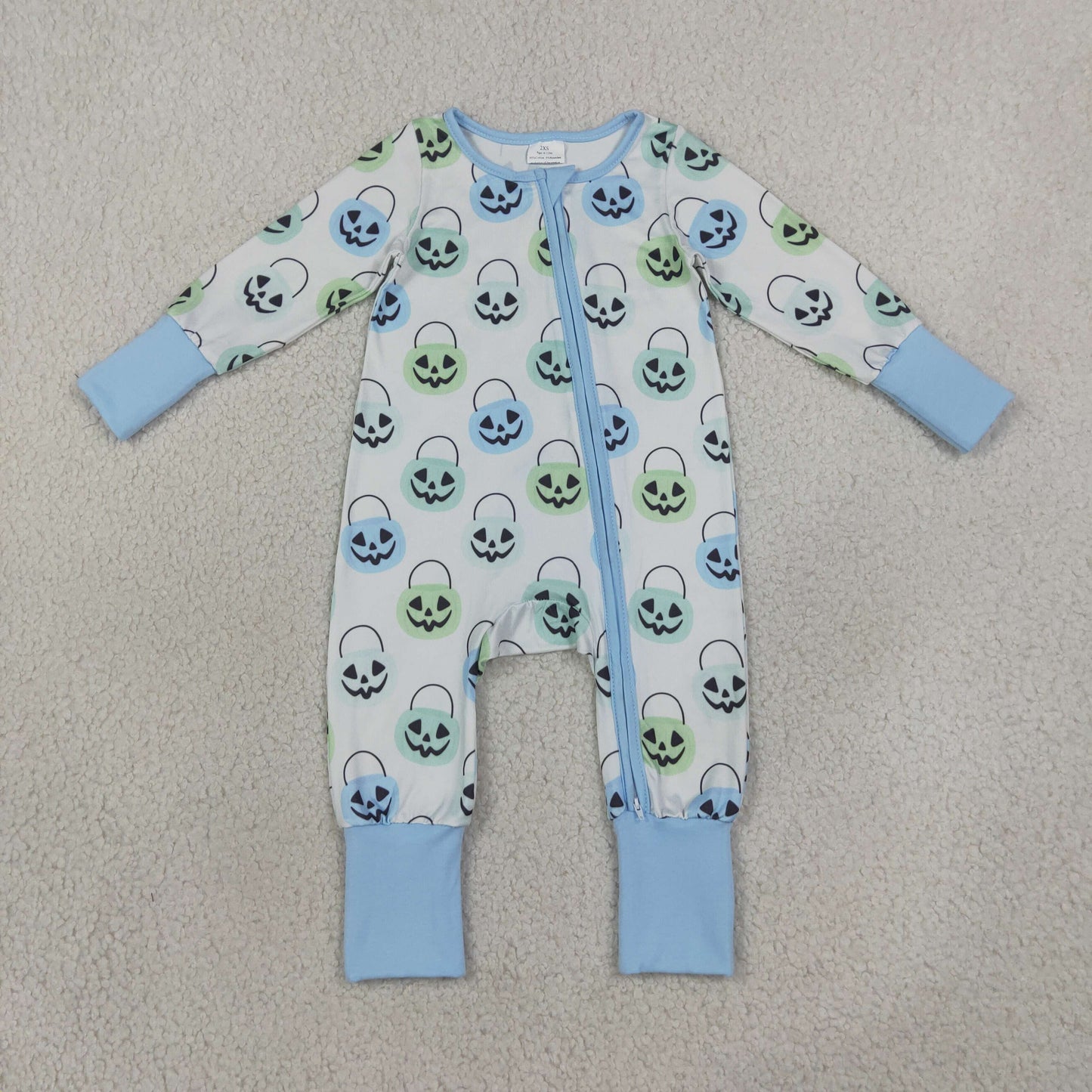 LR2534 Halloween pumpkin boy summer romper 202608 RTS