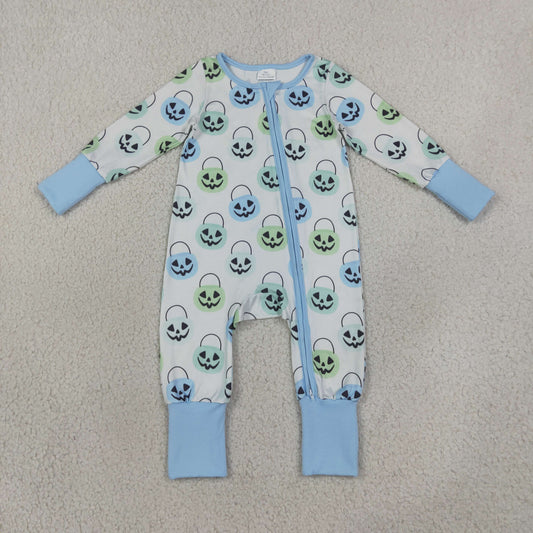 LR2534 Halloween pumpkin boy summer romper 202608 RTS