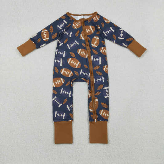 LR2543  football girl summer romper 202510 RTS