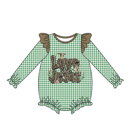 LR2551 love is Jesus girl  summer romper 202508 preorder
