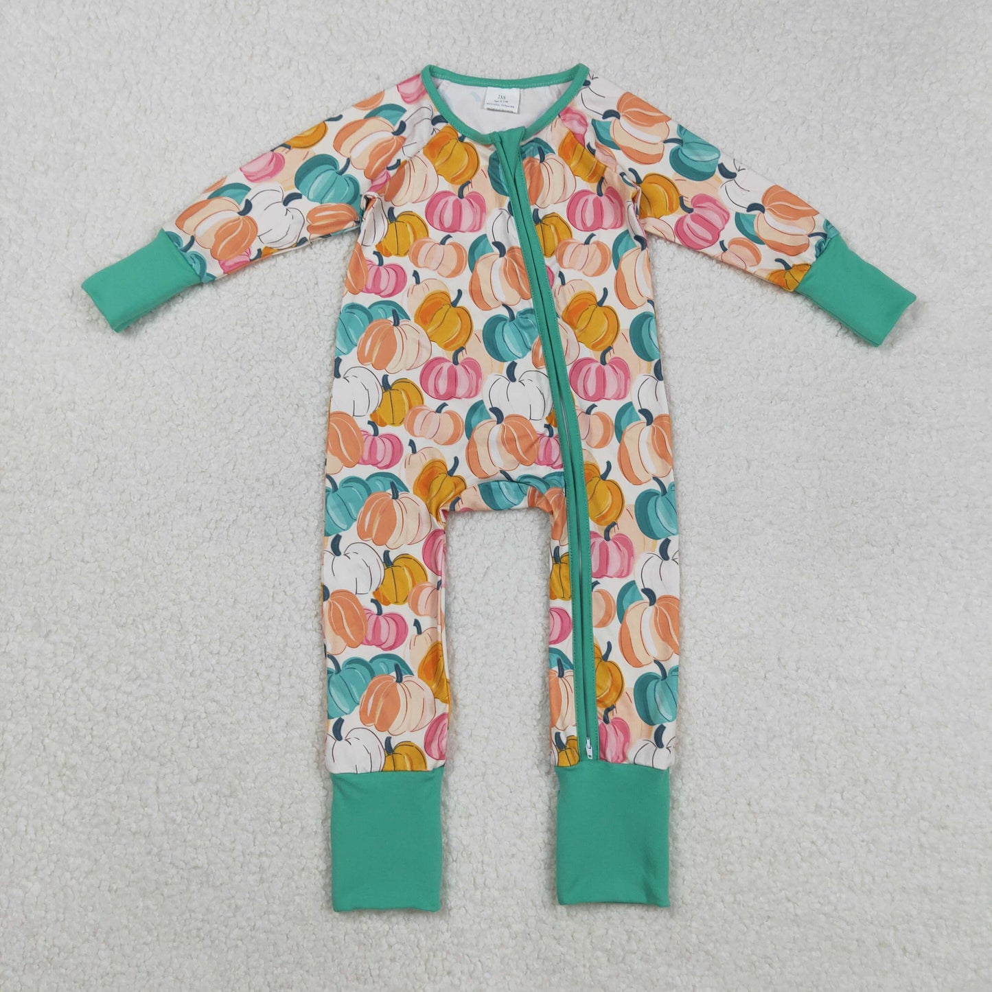 LR2552 PUMPKIN Halloween girl  summer romper 202508  RTS