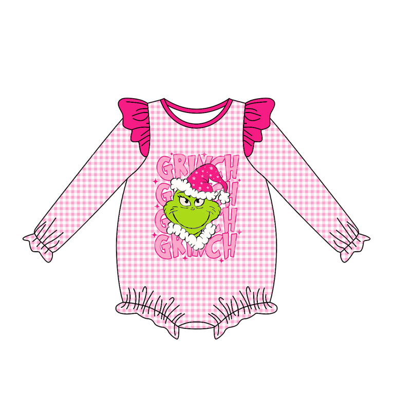 LR2554  Christmas Grinch girl  summer romper 202508 preorder