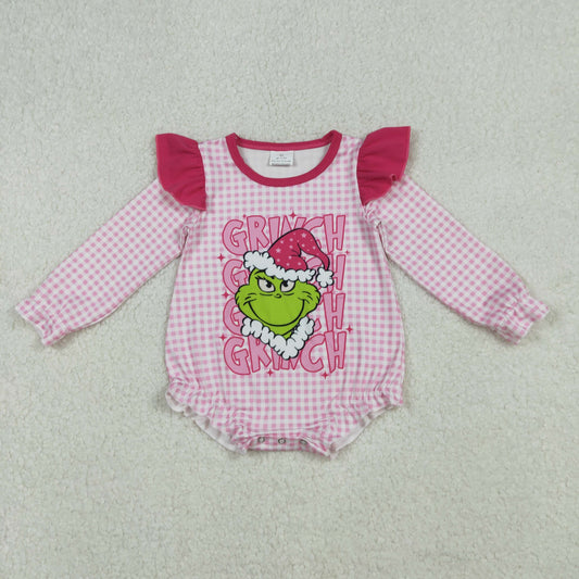 LR2554  Christmas Grinch girl  summer romper 202509 RTS