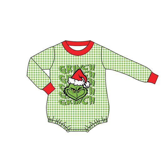 LR2555  Christmas Grinch boy summer romper 202508 preorder