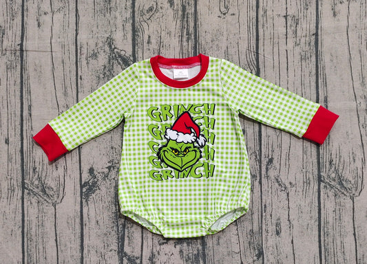 LR2555  Christmas Grinch boy summer romper 202508 preorder
