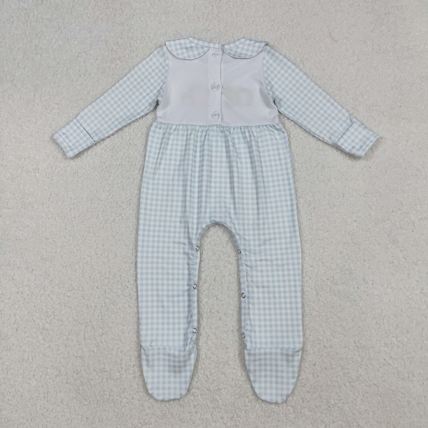 LR2560 embroidery  pumpkin boy romper 202509 RTS