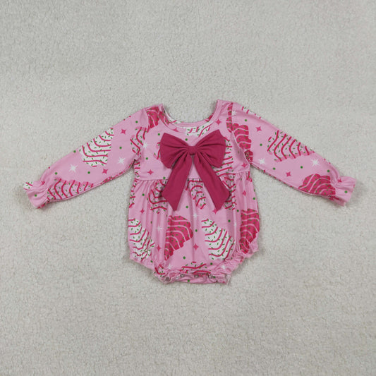 LR2586 Christmas tree girl summer romper 202509 RTS