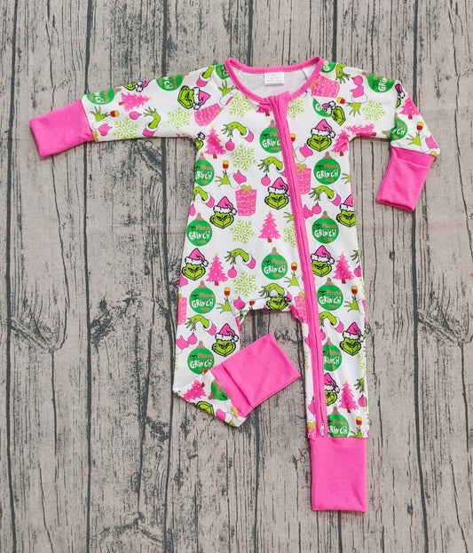 LR2588 Christmas grinch girl summer romper 202508 preorder