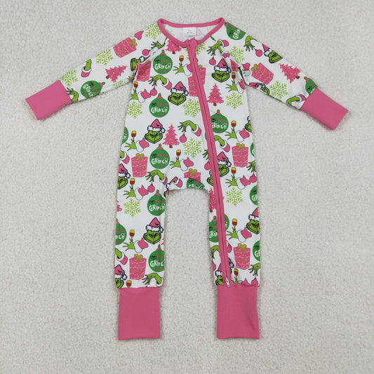 LR2588 Christmas grinch girl summer romper 202509 RTS