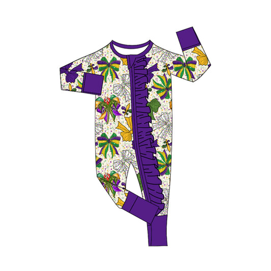 LR2650  Christmas bow western  girl boy summer romper 20250 preorder